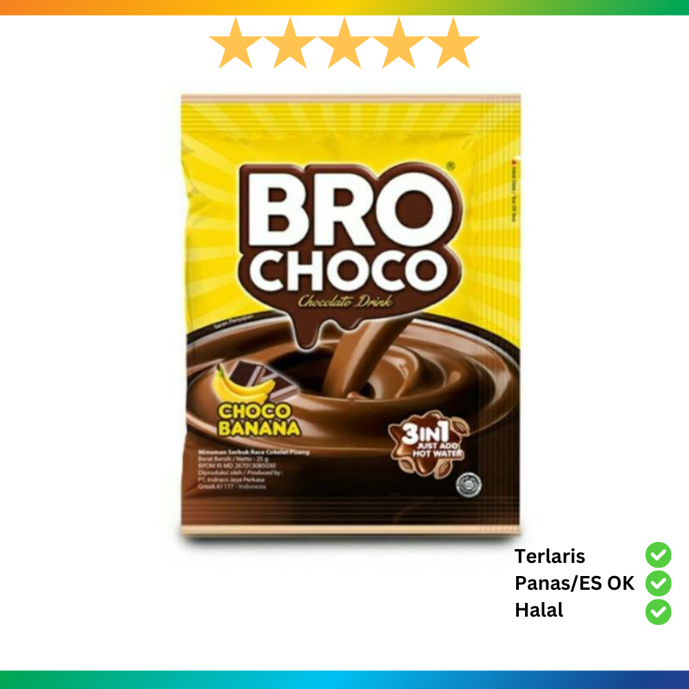 

Minuman Bubuk Cokelat BROCHOCO Banana (10 sachet x 25g) Cokelat Instan rasa Pisang Creamy