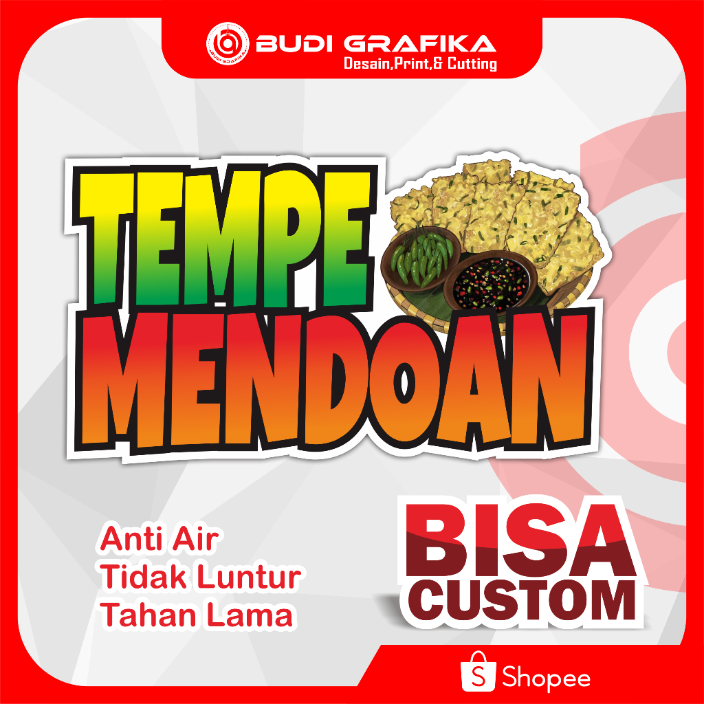 

Stricker Gerobak, Sticker Etalase, Sticker Kaca, Sticker Nama Usaha, Sticker Tempe Mendoan