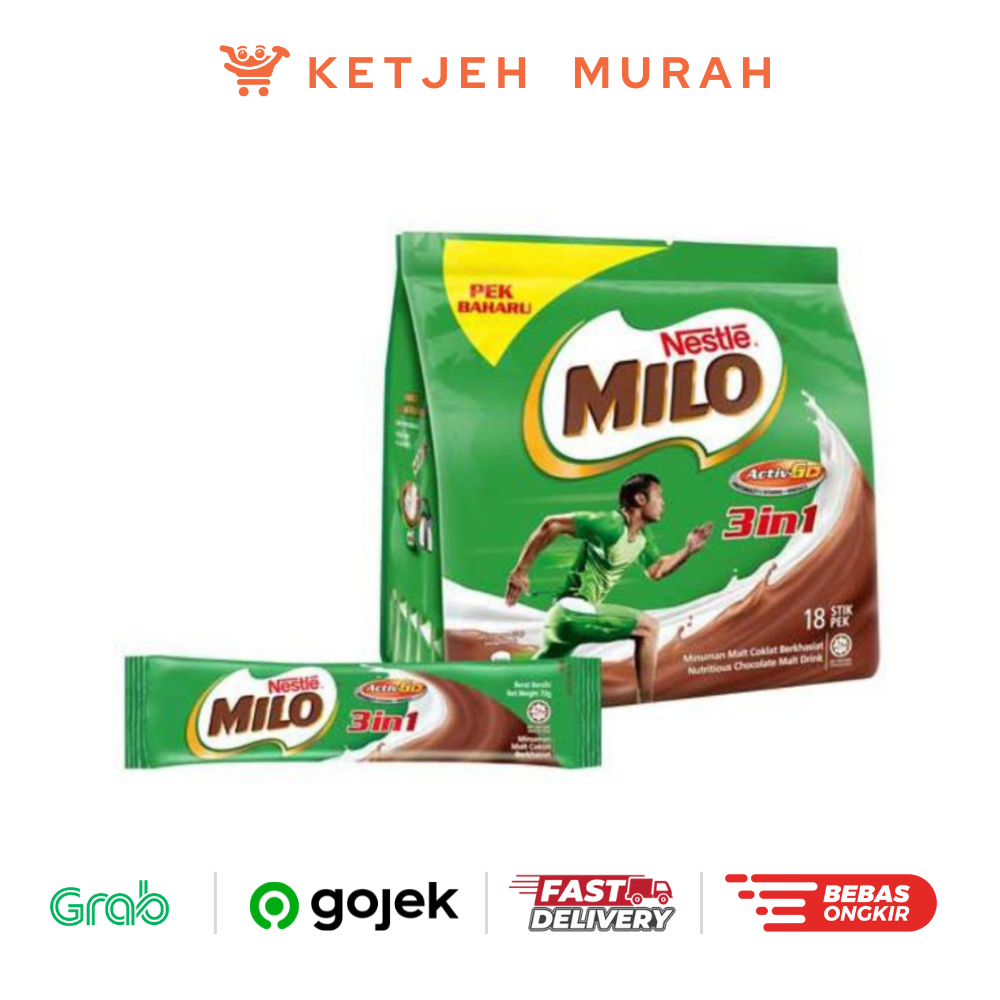 

Milo Sachet 3 in 1 Original Malaysia 1 Pak