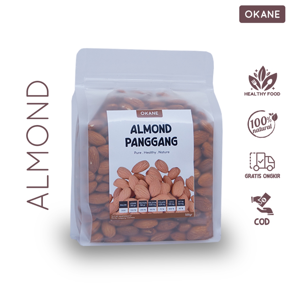 

Kacang Almond Panggang Okane 500 gr / Roasted almond 500 gr