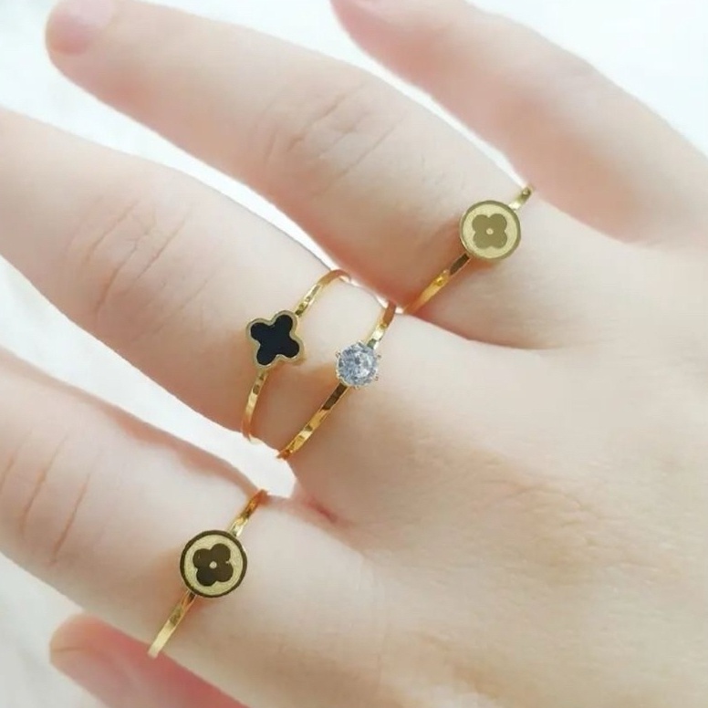 KODE U32N CINCIN TITANIUM SET 4 MODEL BUNGA PERMATA