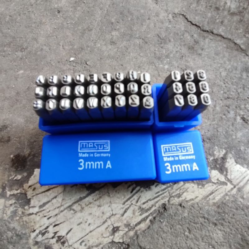 Huruf Ketok & Angka ketok MASUS 3 MM GERMANY