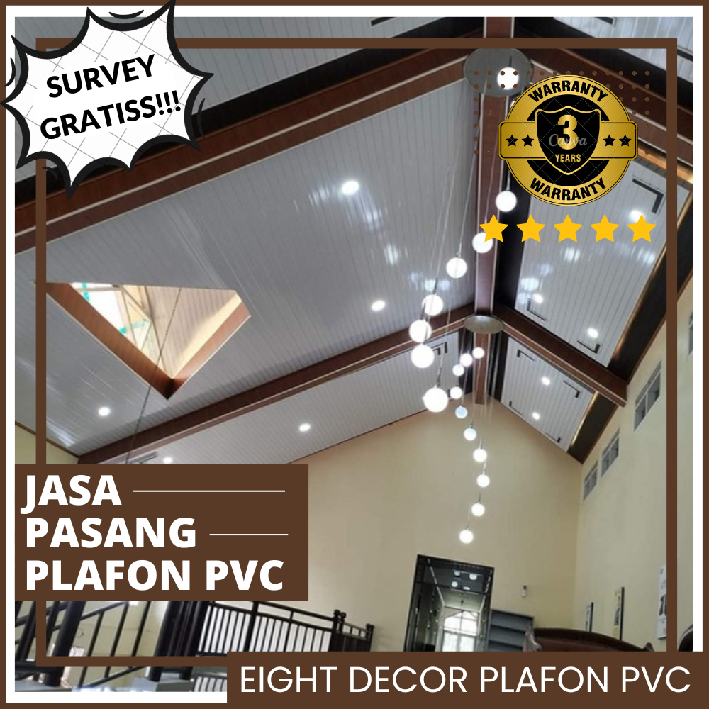 Jasa Pasang Plafon PVC/Plafon PVC Terpasang/Dekorasi Rumah/Pemasangan Plafon PVC