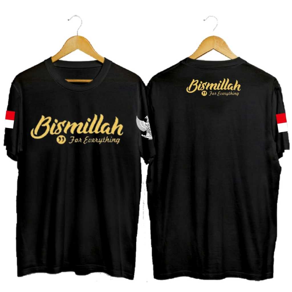 baju kaos islami bismillah gold