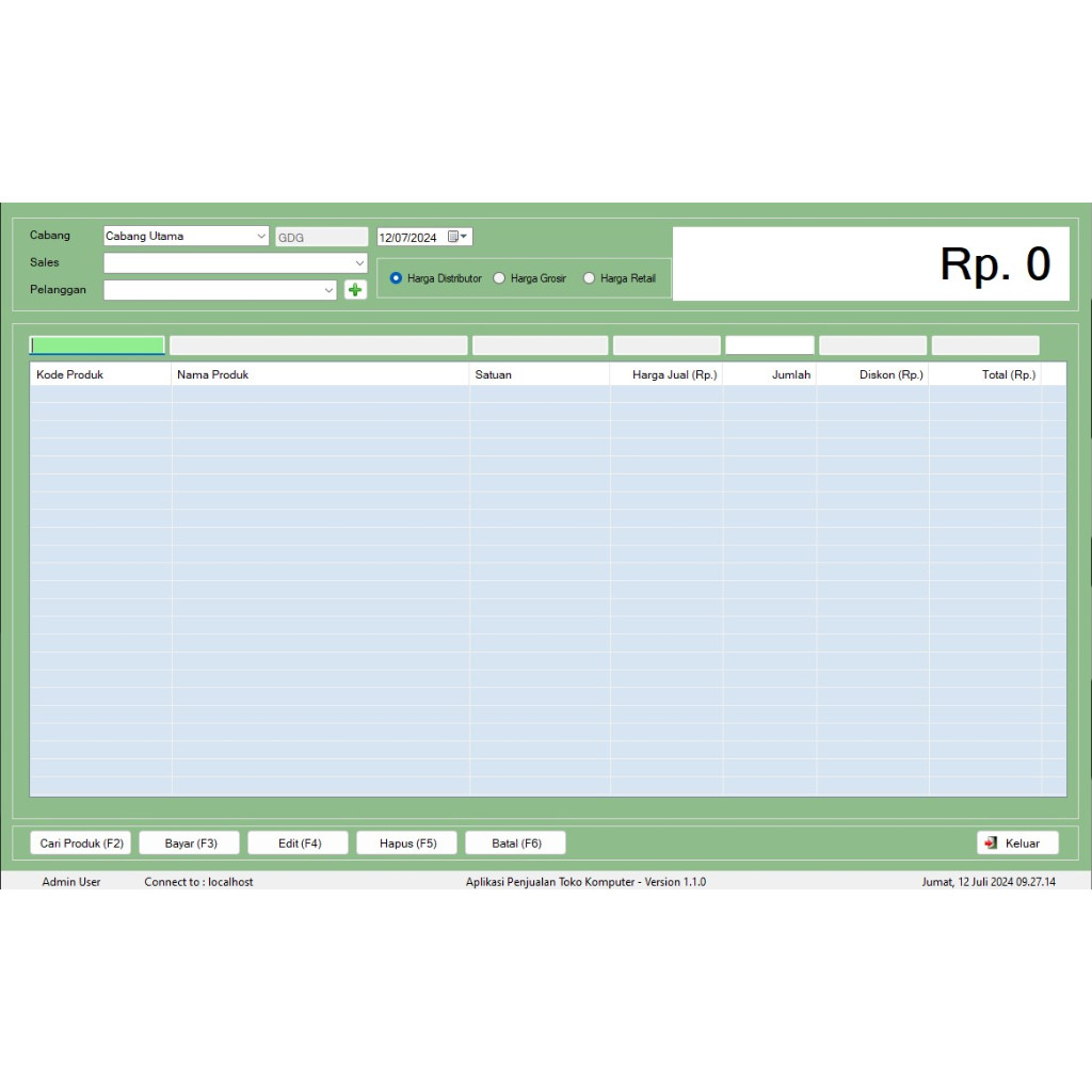 Software Penjualan Kasir Toko Komputer