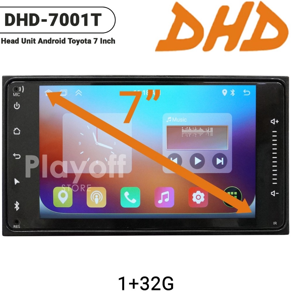 LANGSUNG KIRIM Head Unit ANDROID 7 Inch Plug and Play Ukuran dan Socket TOYOTA Double Din Tape Mobil
