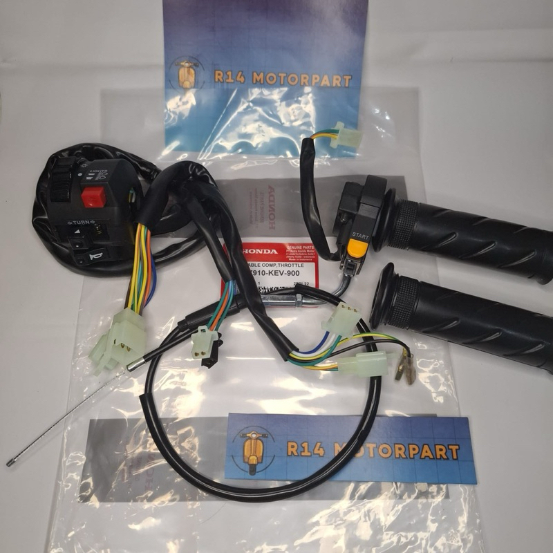 Saklar set KEV + paket kabel gas supra 100 supra x lama