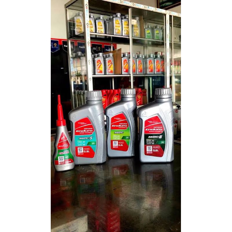 ( Oli Mesin Motor Pertamina Enduro ) oil pelumas 4t 0.8 metic matic Full synthetic G S V recing resi