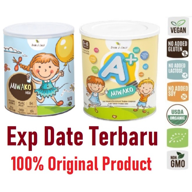 Dale & Cecil Miwako Miwa Milk Gluten Free Lactose Free 700gr A A+ A Plus Susu Miwako