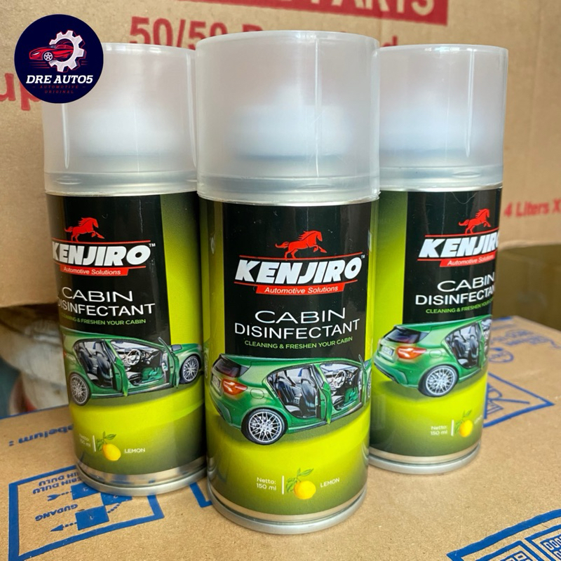 Premium Kenjiro Cabin Disinfectant / Anti Bakteri Jamur Ruangan Kabin Mobil 150Ml (Lemon / Green