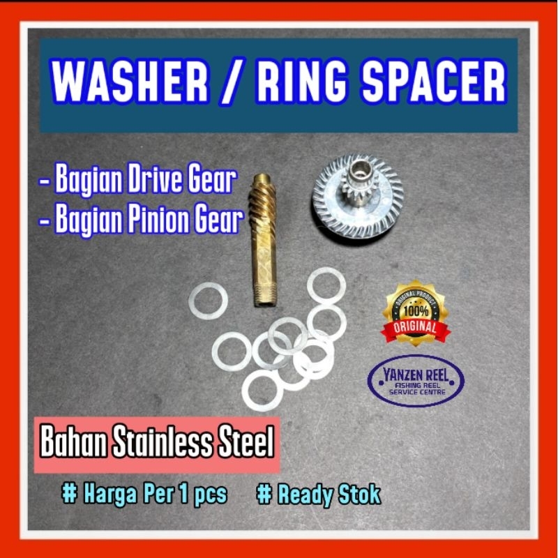 RING SPACER / RING WASHER GEAR REEL PANCING STAINLESS STEEL - Ring Spacer Drive Gear / Ring Spacer P