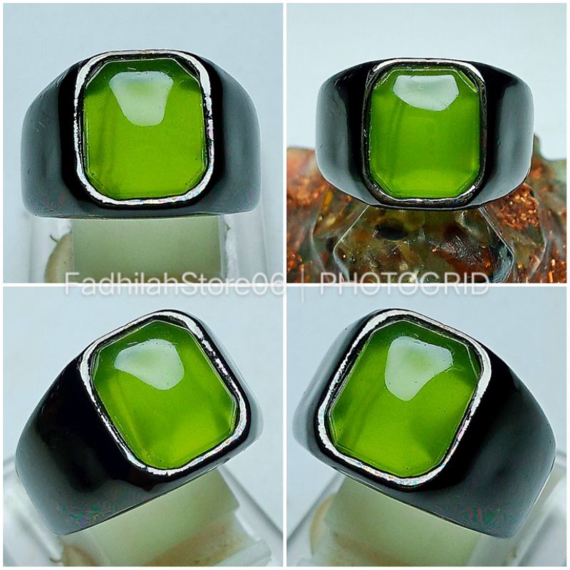 Cincin Terlaris Pria Batu Akik Sungai Dare Ring Hitam