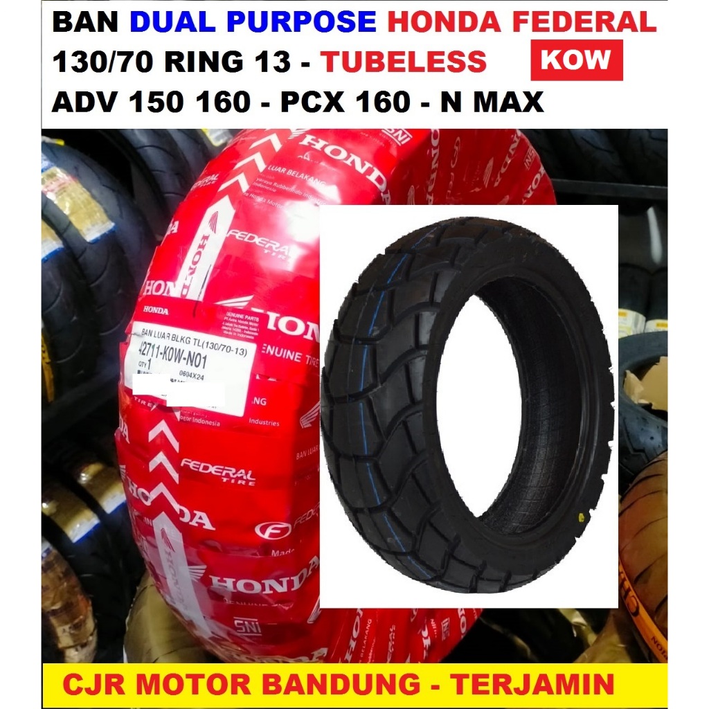 BAN AHM FEDERAL KOW 130/70 ring 13 BAN DUAL PURPOSE ADV PCX N MAX NMAX