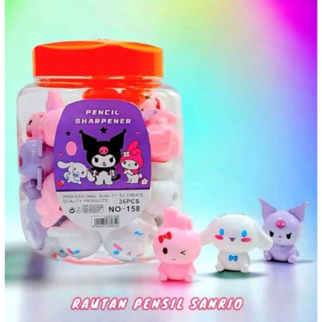 

Rautan Pensil Karakter Sanrio/ Serutan Orotan Pensil 3D Sanrio/ Rautan Toples Motif Cinnamorol Kuromi Melody