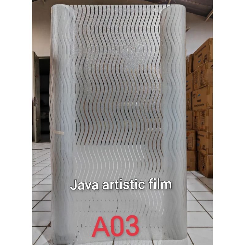 stiker kaca motif garis garis/sandblas motif garisgaris