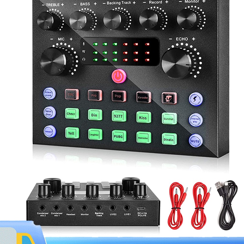 Terbaik CODV8S SoundCard Bluetooth Audio Usb Live ExternalV8S SoundCard Bluetooth Audio Usb External
