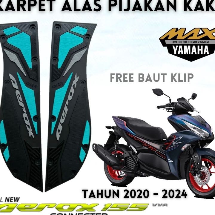 HJ6 PIJAKAN KAKI NEW AEROX 155 CONNECTED TAHUN 22  224 PIJAKAN KAKI MOTOR AEROX 155 CONNECTED PIJAKA
