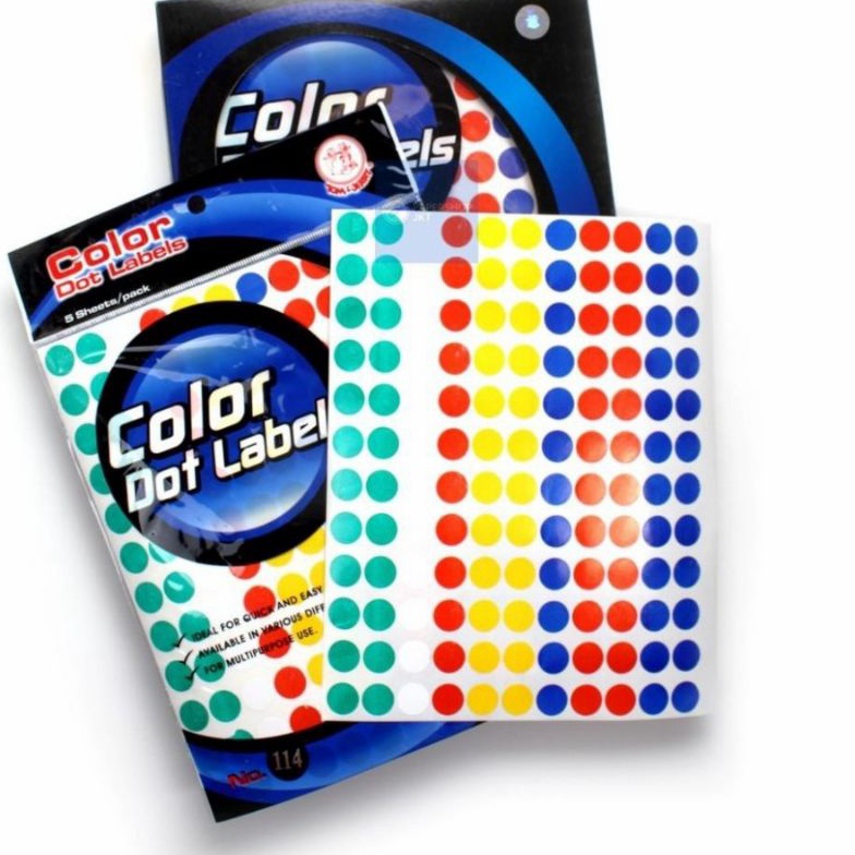 LIMITLESS Label Bulat Tom  Jerry Warna Warni No 114Stiker Label TJ Warna 114