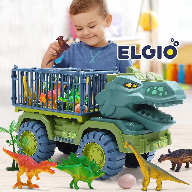 Mainan Truk Dinosaurus JUMBO Besar Pengangkut Kandang Dino