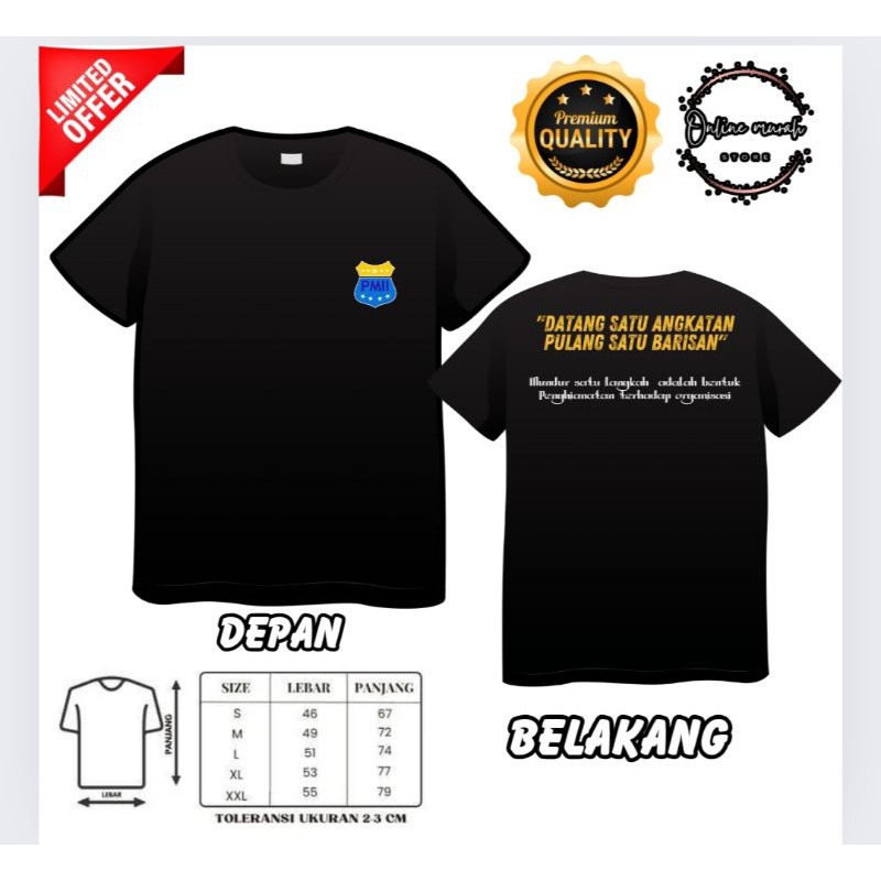 OM STORE | T-shirt PMII kekinian branded original | keren | kaos organisasi