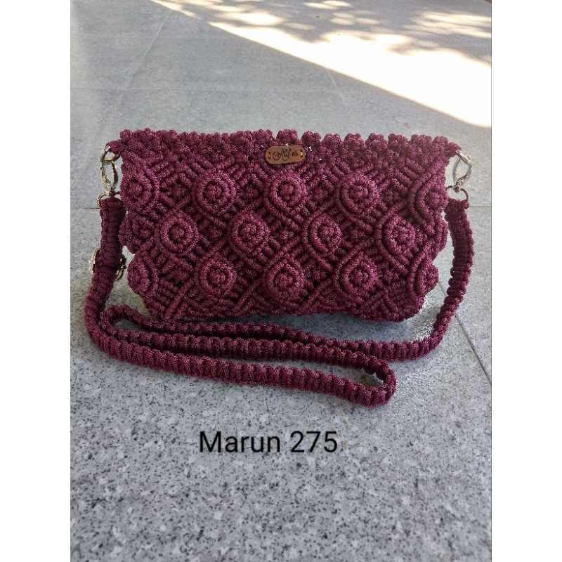 Tas selempang mawar rajut / DIY