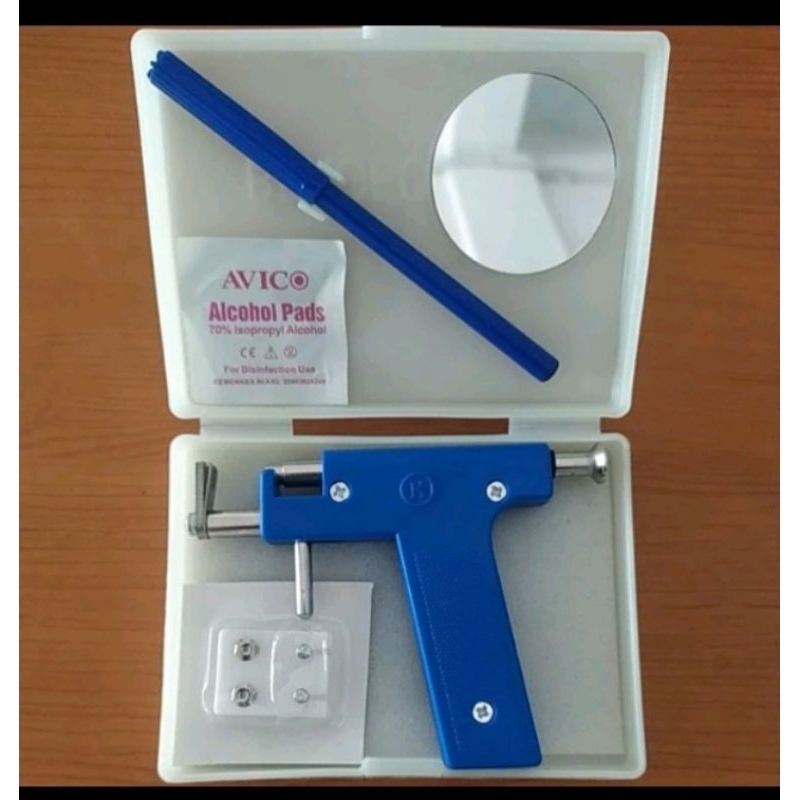 Alat tindik telinga dewasa/bayi free anting sepasang