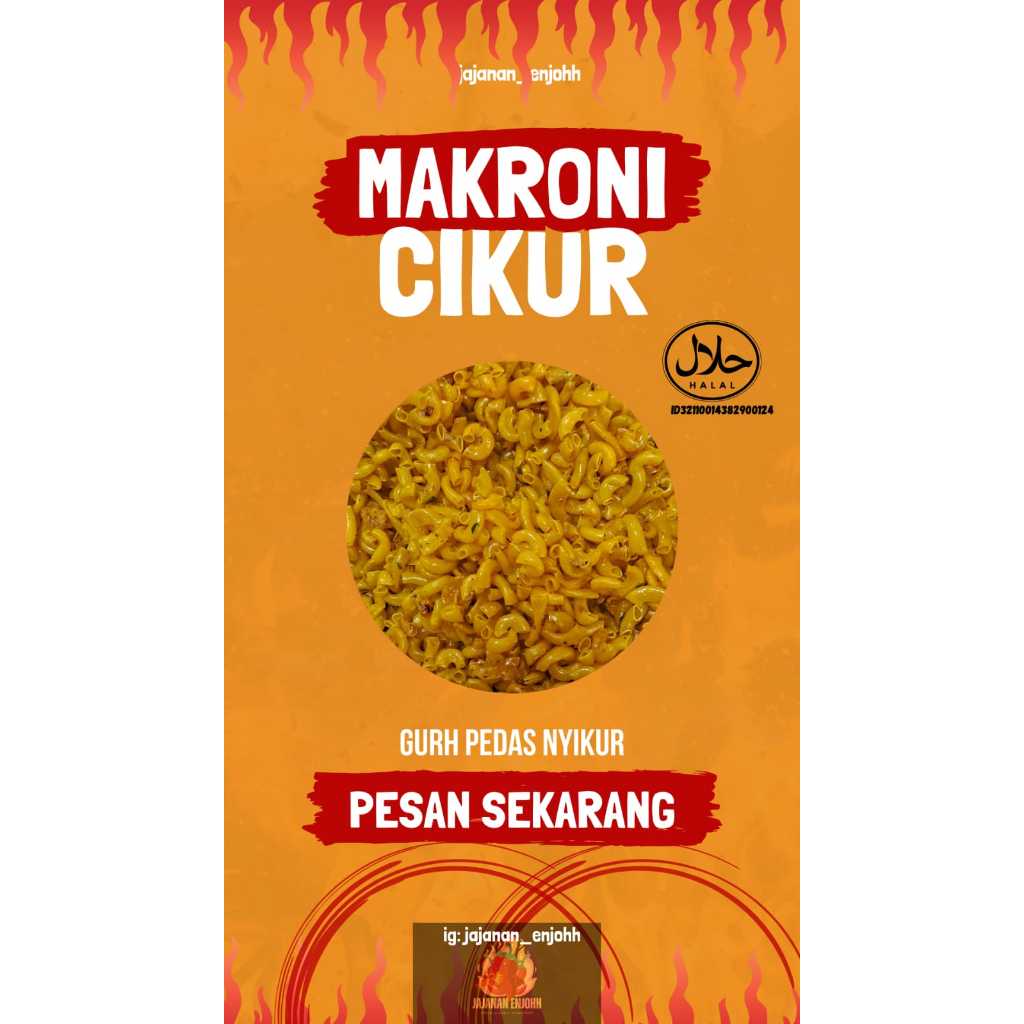 

Makroni Cikur Sangrai|Cemilan Pedas kaya Rempah|250gr,500gr| Cemilan Murah