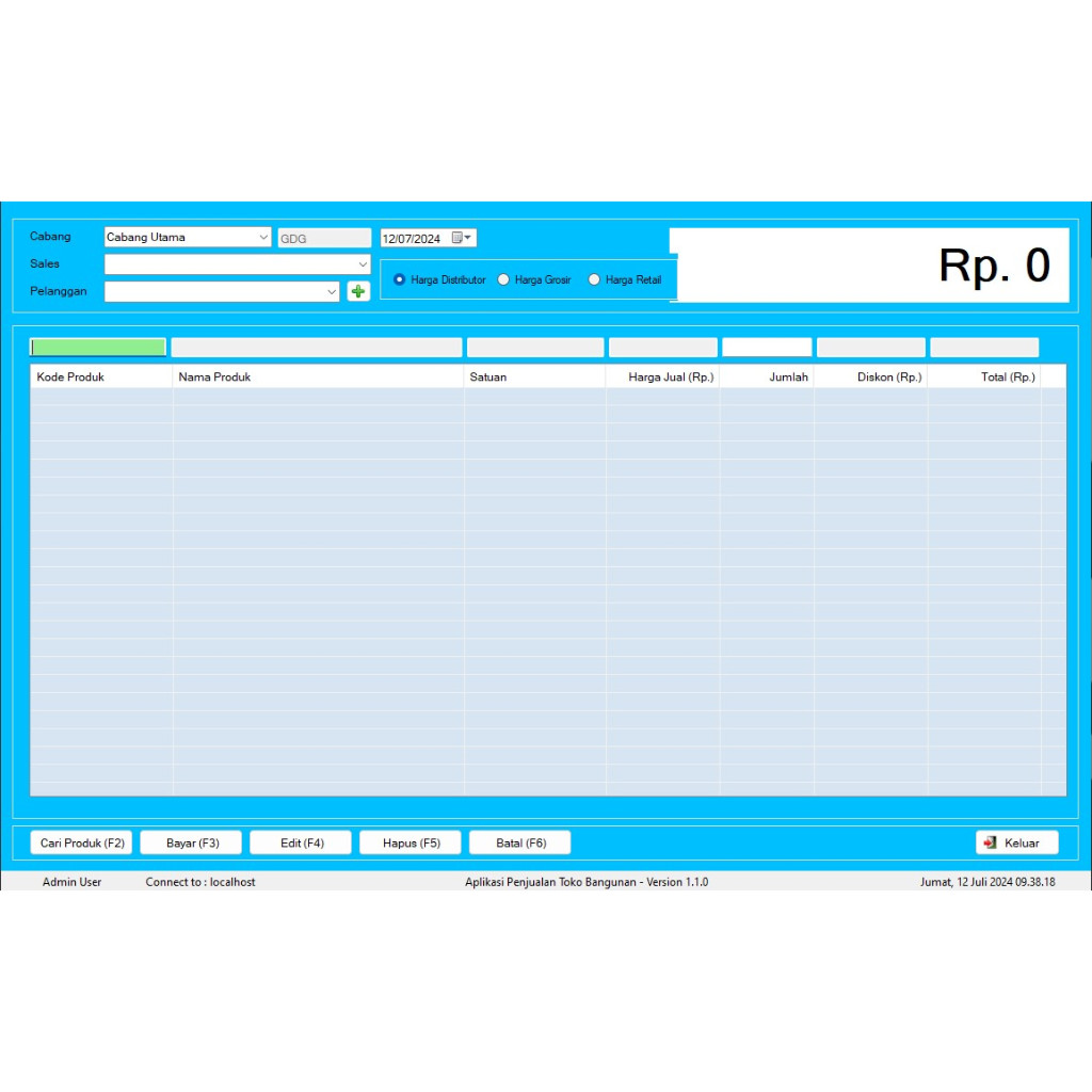 Software Aplikasi Penjualan Toko bangunan