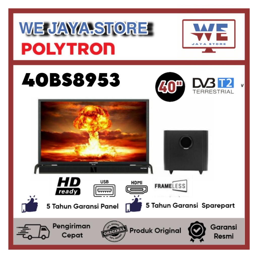 TV LED Polytron Digital 40BS8953 LED Polytron 40 Inch Digital TV Polytron