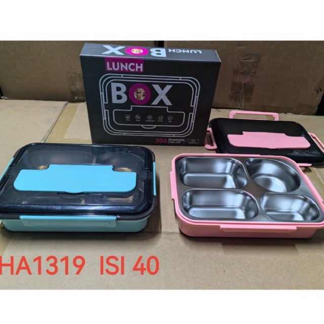 Lunch box BOX stainless 4 sekat dan 5 sekat