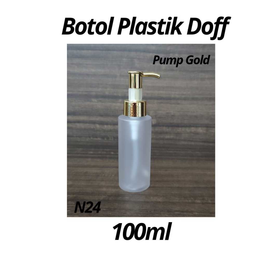 Botol PET Doff 100ml Botol Kosmetik Botol Toner Botol Skincare Botol N24 Botol Tutup Pump GOLD