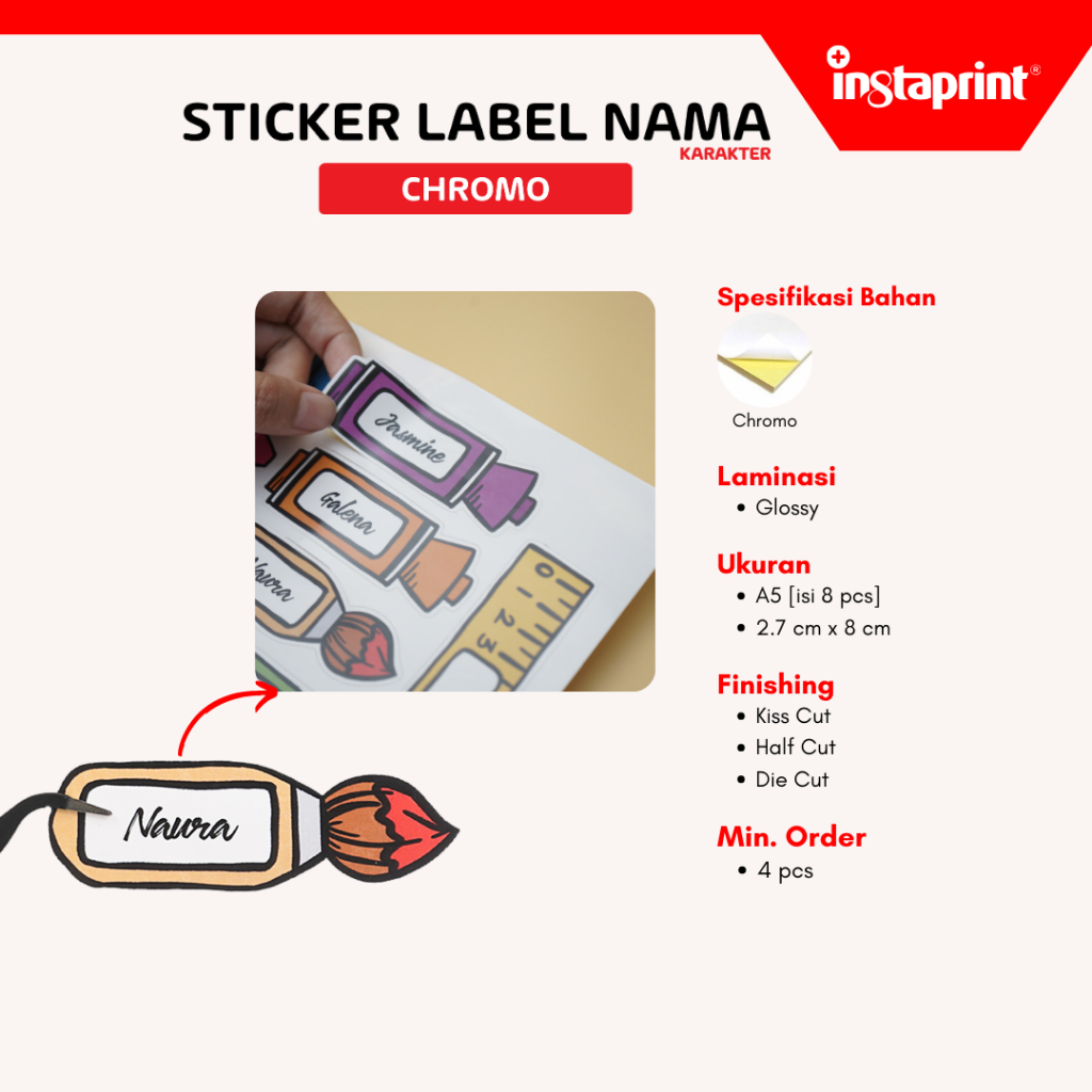 

Cetak Sticker Label Nama A5 / Sticker nama Estetik / Sticker lucu / Sticker unik