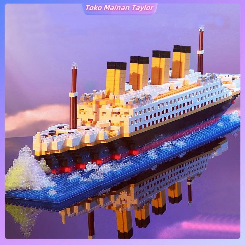 【BISA COD】Titanic Building Block Assembly Toy Raksasa Cruise Model Toys Intelektual Kecerdasan Anak