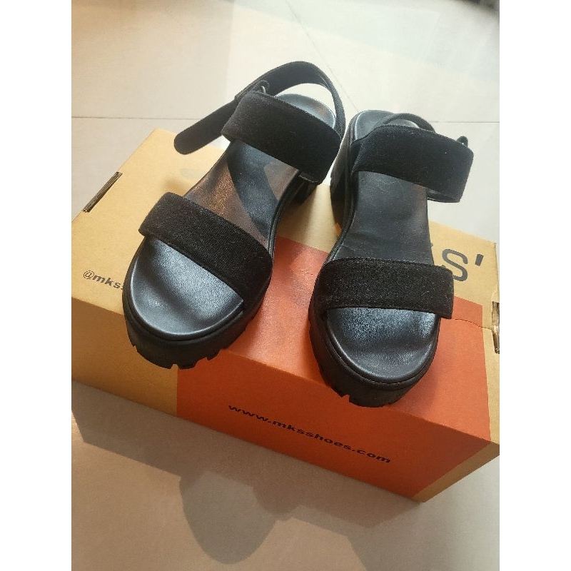 MKS double strap high MKS shoes preloved