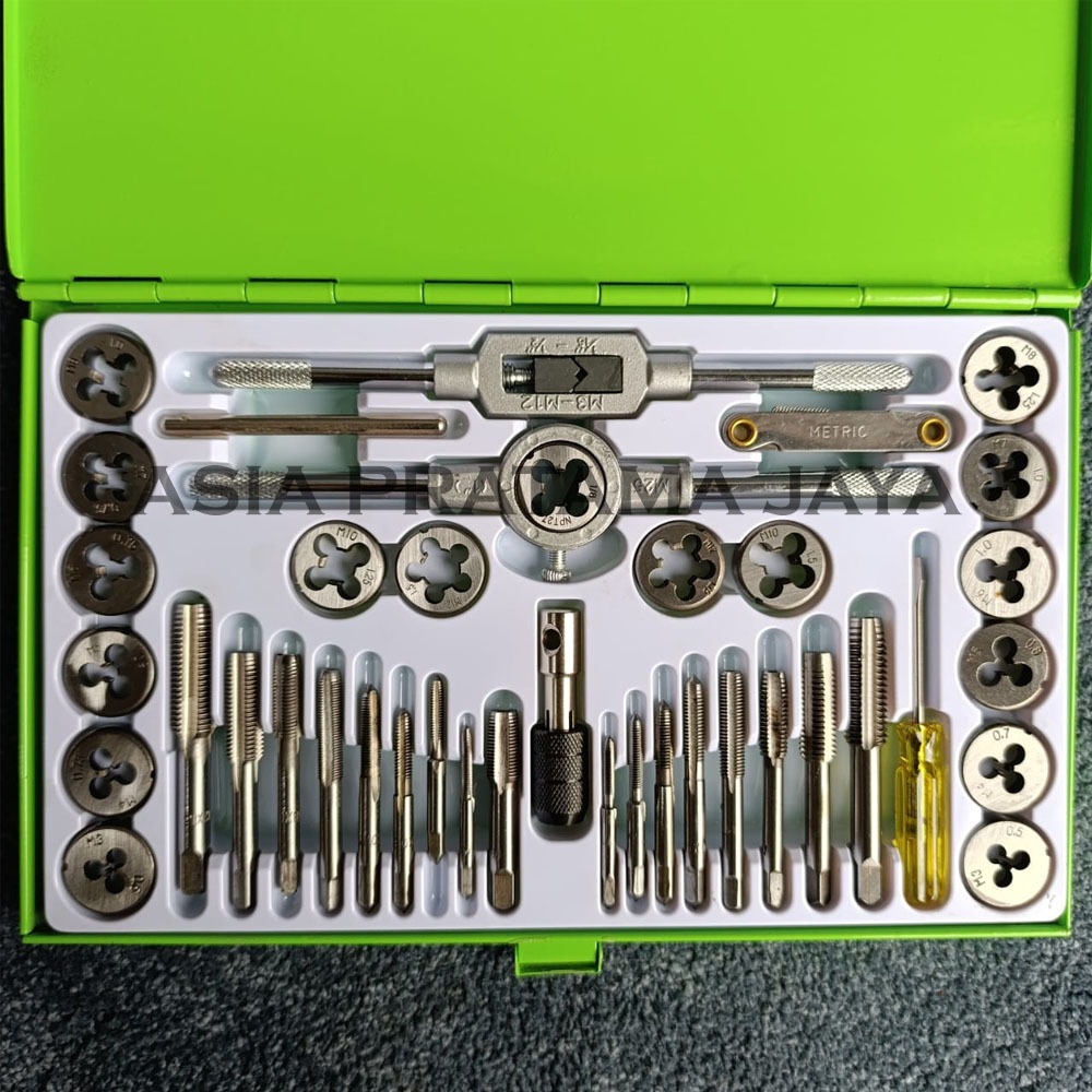 Tap And Dies Set 40 pcs Handtap Tap dan Senai Alat Senai Tap Ulir Baut Set Snai TERMURAH