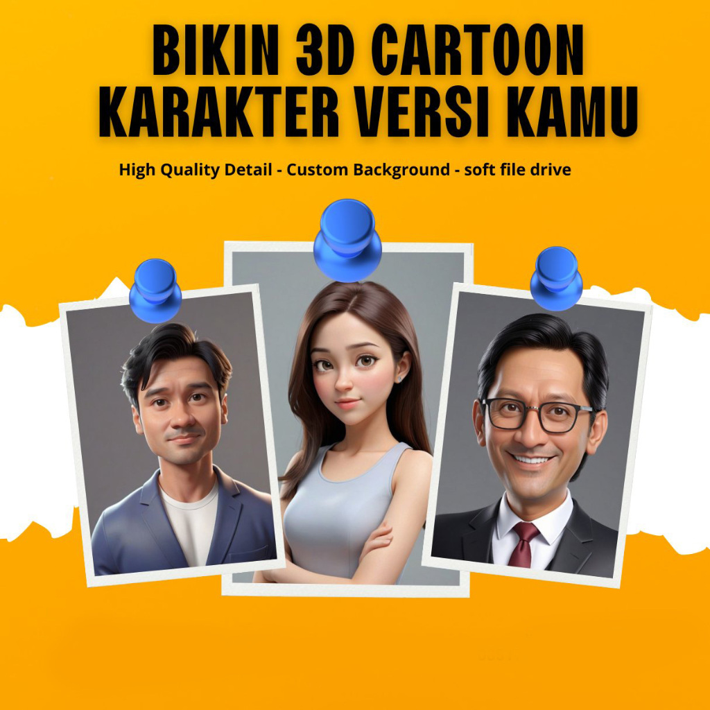 Jasa edit Foto / Jasa edit foto 3D  / Jas edit foto karikatur / AI