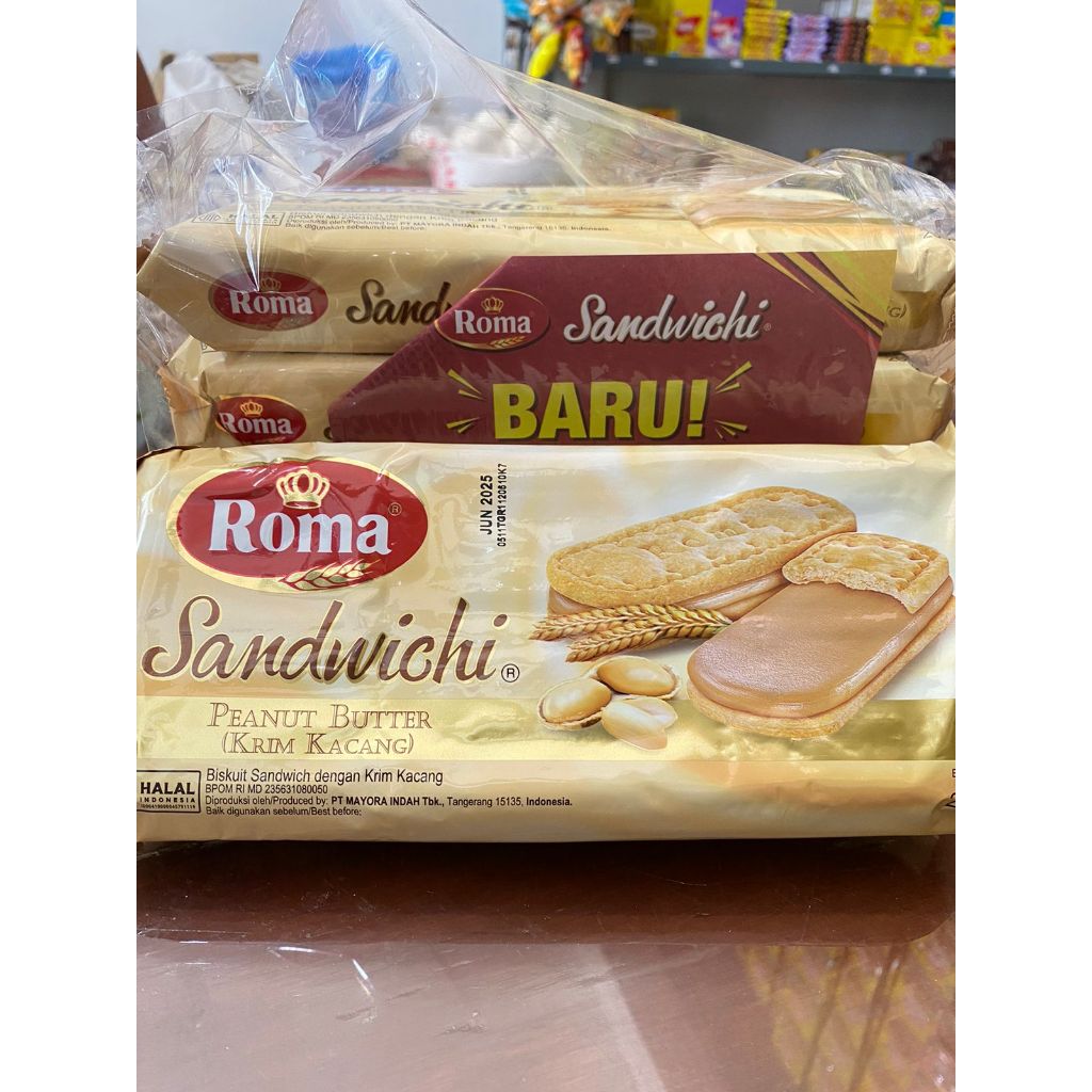 

Roma Sandwich Kacang Peanut Butter 206gr