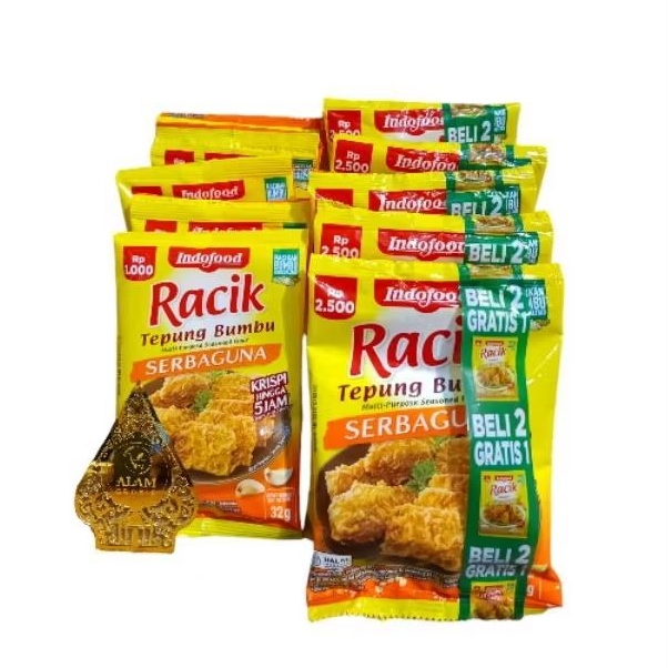 

Racik Tepung Bumbu Serbaguna 32gr&75gr, 1 renceng isi 10 pcs