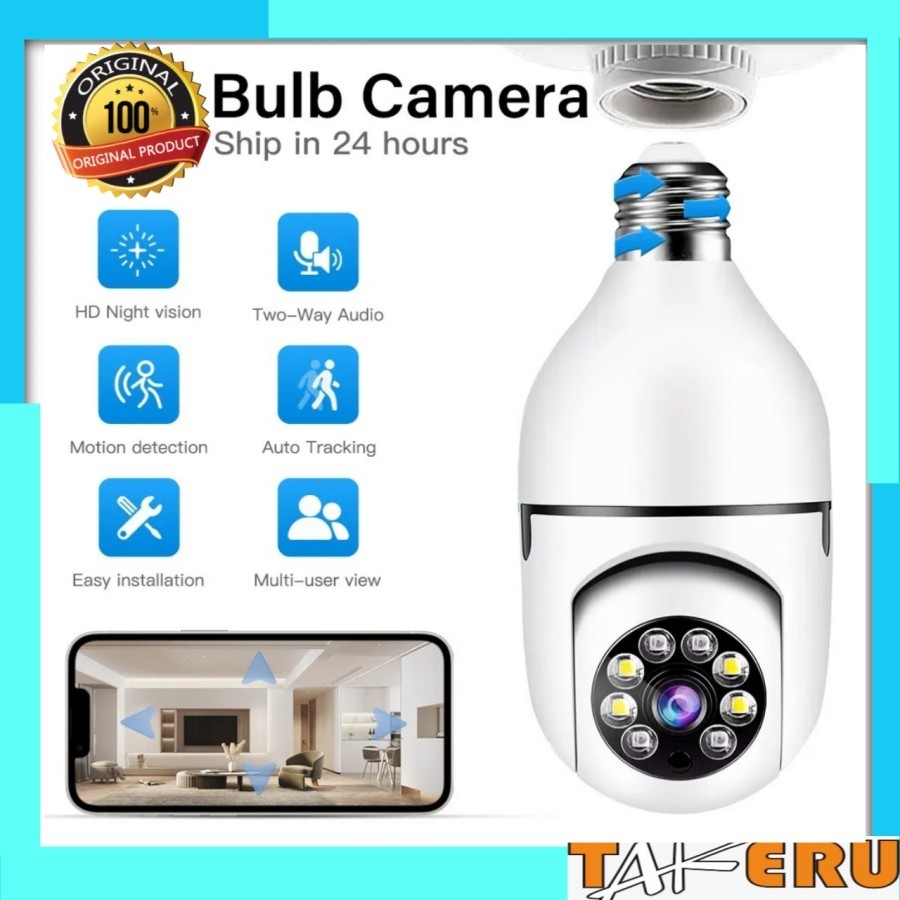 KAMERA CCTV WIFI BENTUK BOHLAM SMART IP CAM