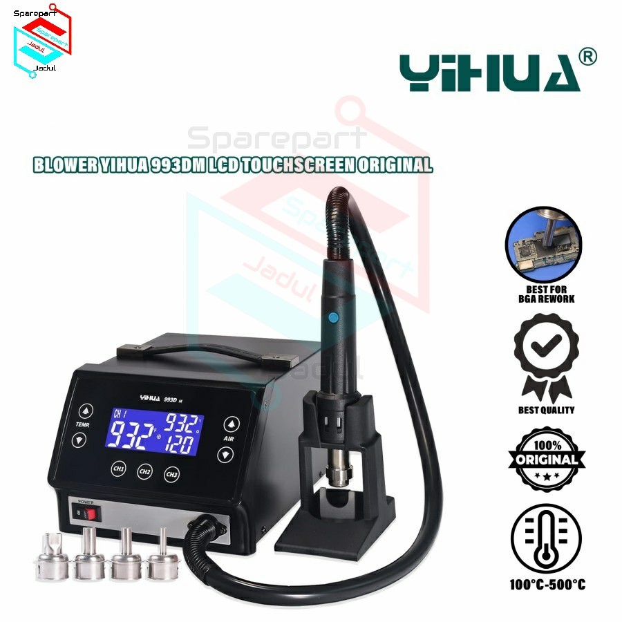 YIHUA 993DM Smart TouchScreen Hot Air Rework Station Solder Blower Ori