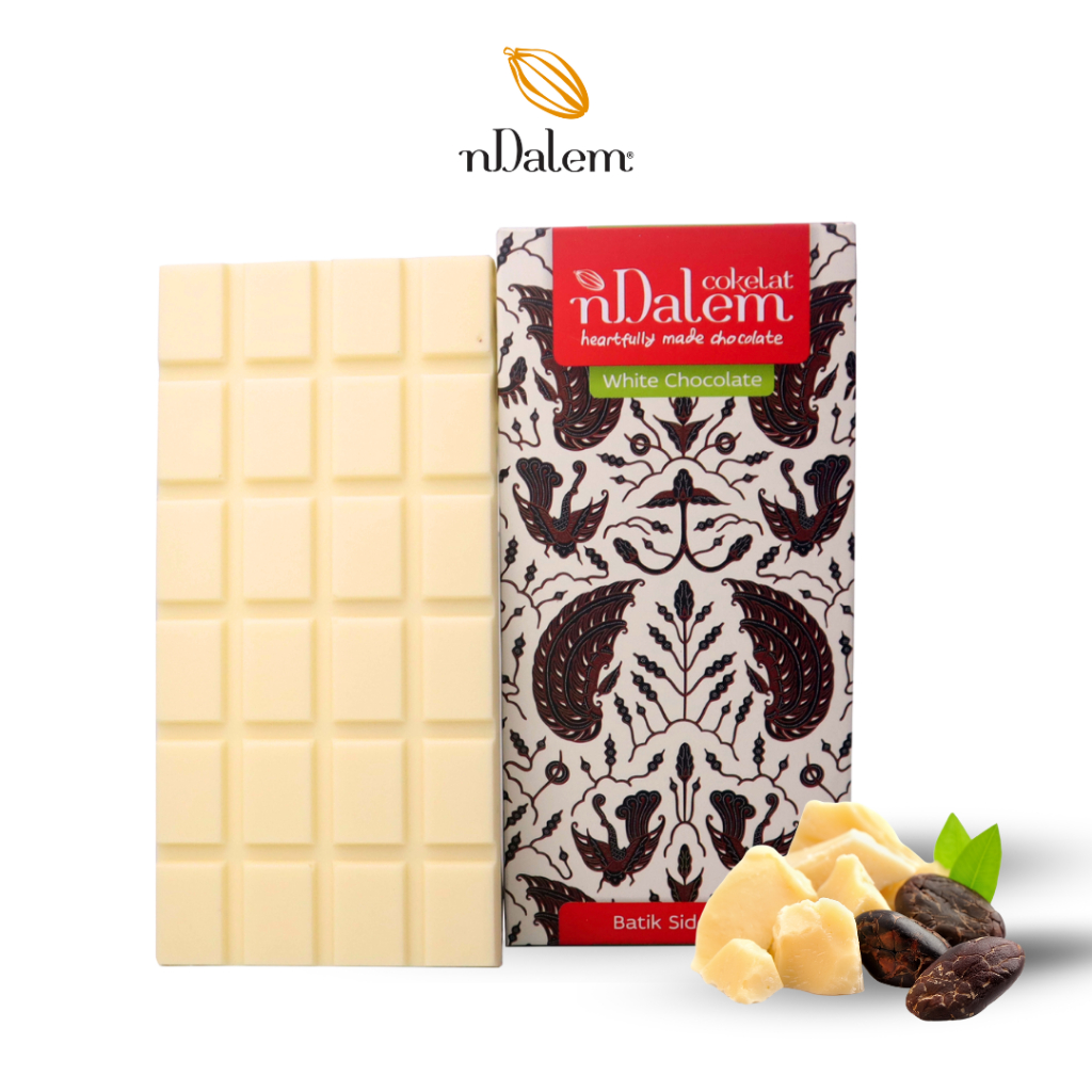 

Cokelat nDalem | White Chocolate Bar with Cacao Butter | Snack Coklat Batang Putih 85g