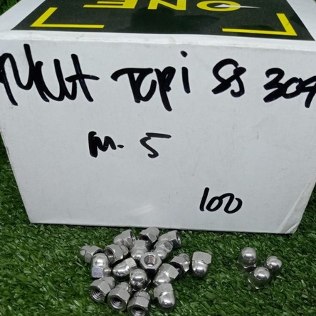 MUR TOPI STAINLESS M5 - NUT TOPI SS304 M5 P0.8