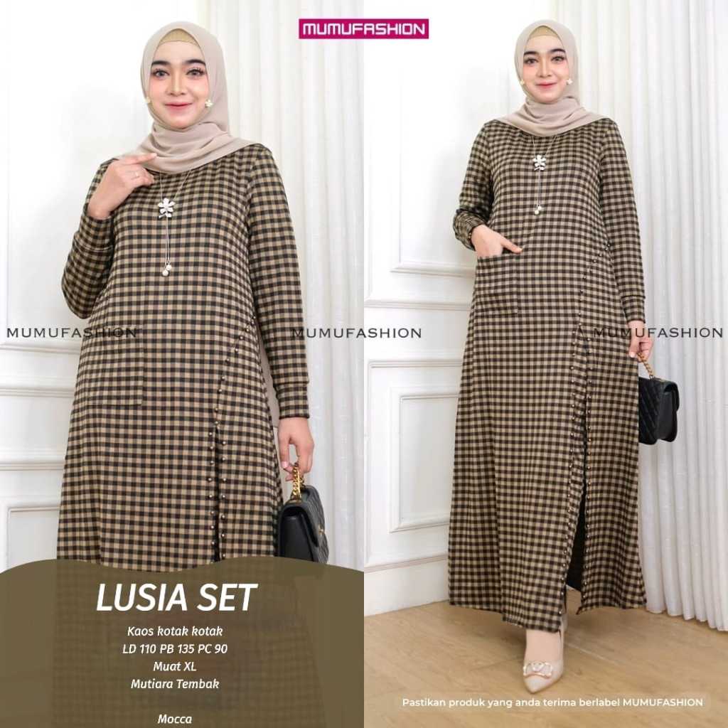 RATI - LUSIA SET SETELAN Wanita Muslimah Simpel Nyaman Kekinian By Hijab Fashion Solo
