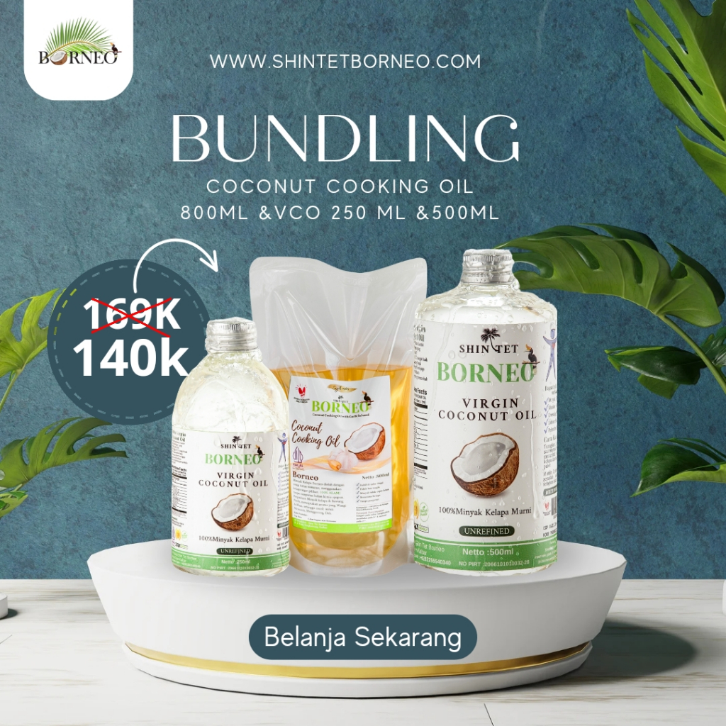 

PAKET LENGKAP Minyak Goreng 800ml + VCO 250ml + VCO 500ml || SUPER HEMAT || KUALITAS TERBAIK