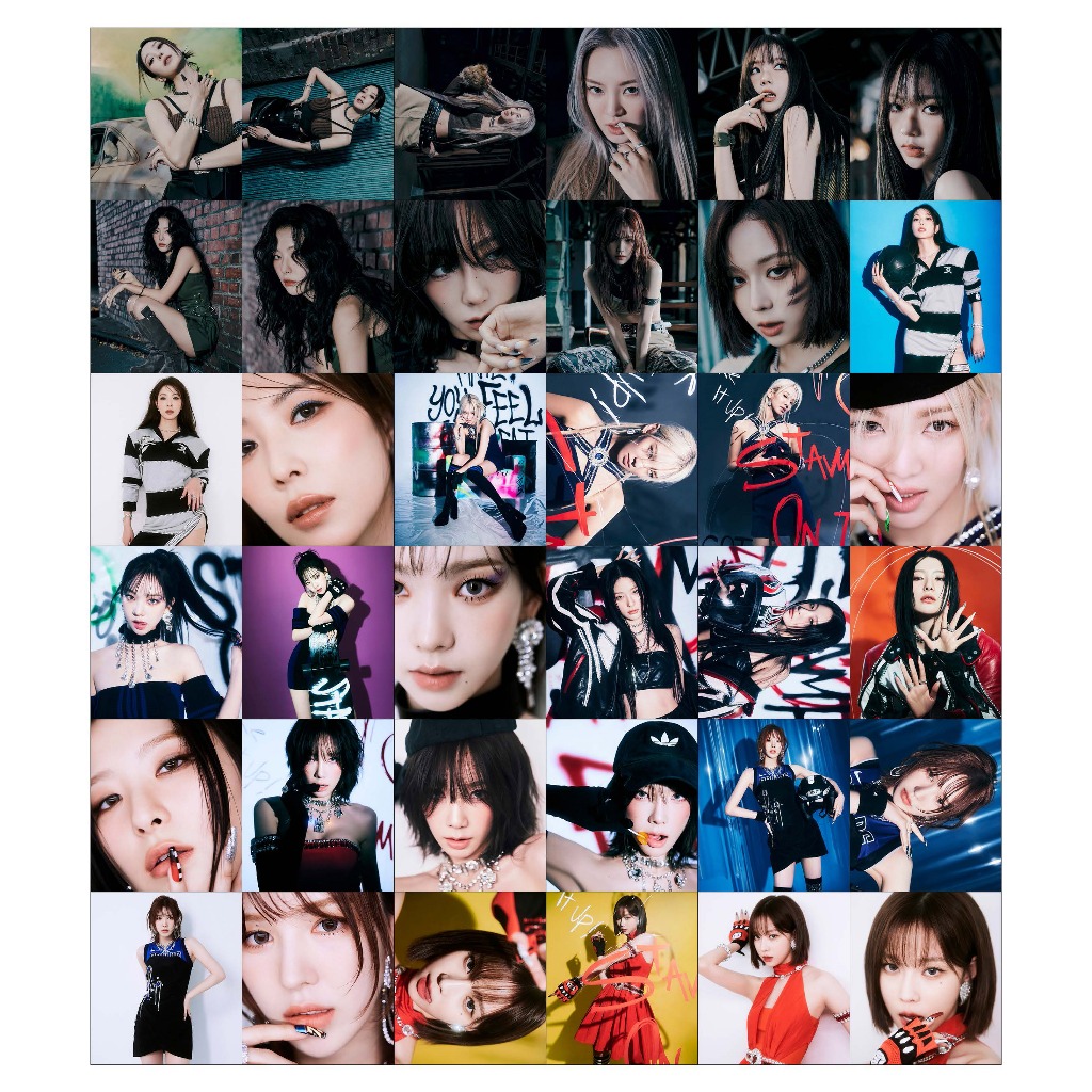 HOLOGRAM MINI STIKER GIRLS ON TOP STAMP ON IT 36 PCS STICKER IDOL KPOP UNOFFICIAL TAEYEON HYOYEON