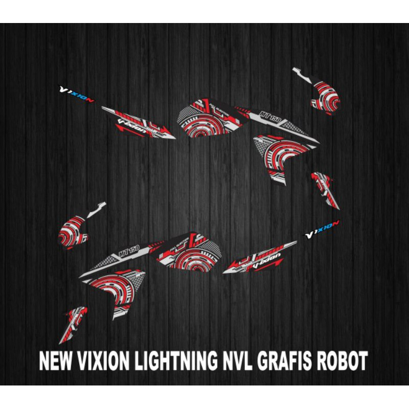 STIKER STRIPING VARIASI YAMAHA VIXION NEW VIXION LAIGHTNING NVL GRAFIS ROBOT