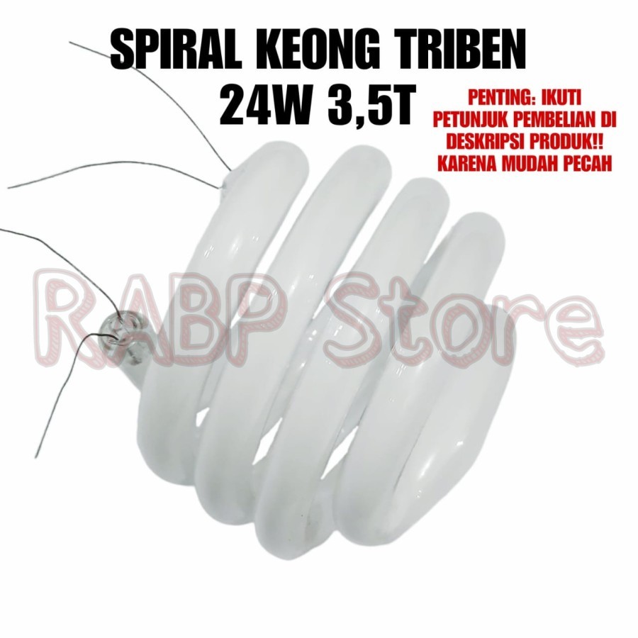 KACA LAMPU SPIRAL KEONG TRIBEN 24W 3,5T