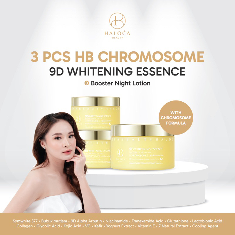 [HALOCA BEAUTY] READY STOKHB CHROMOSOME 9D Whitening Essence Booster Night NIGHT LOTION CHROMOSOME I