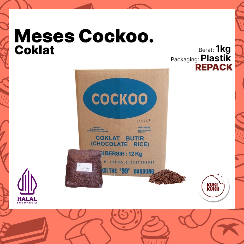 

Meses Coklat Cockoo 1kg | Meses Cokelat Cockoo MURAH 1 kg | Coklat Butir MURAH
