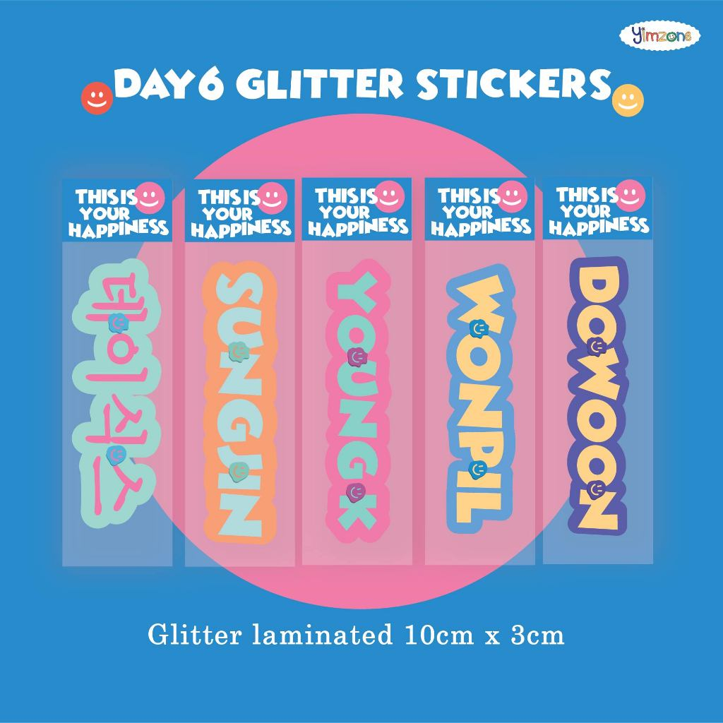 

DAY6 GLITTER STICKERS BY YIMZONE